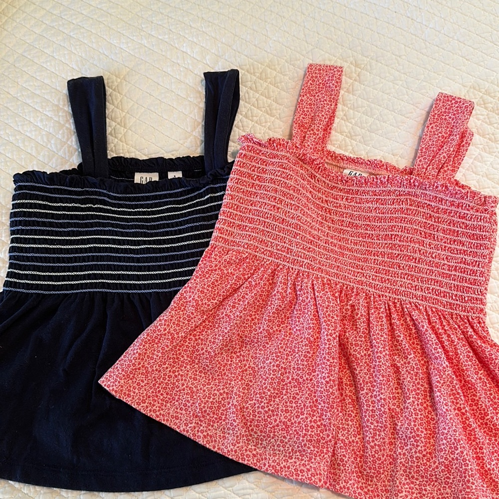 Gap kids girls pair of smocked halter tops size S
